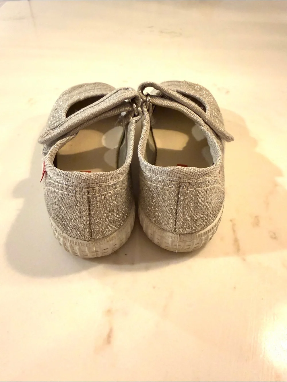 Cienta Silver Glitter Mary Jane Sneakers Toddler Size 26